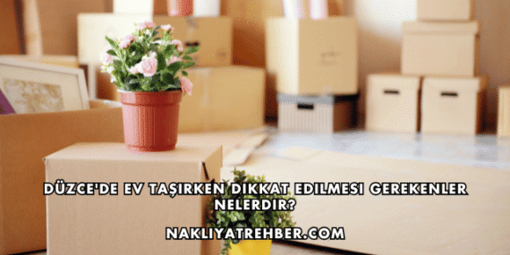 Düzce’de Ev Taşırken Dikkat Edilmesi Gerekenler Nelerdir?