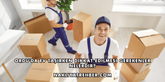 Ordu’da Ev Taşırken Dikkat Edilmesi Gerekenler Nelerdir?