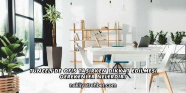 Tunceli'de Ofis Taşırken Dikkat Edilmesi Gerekenler Nelerdir?